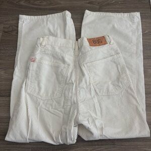 BDG Urban Outfitters White High Waisted Ribbed Jeans